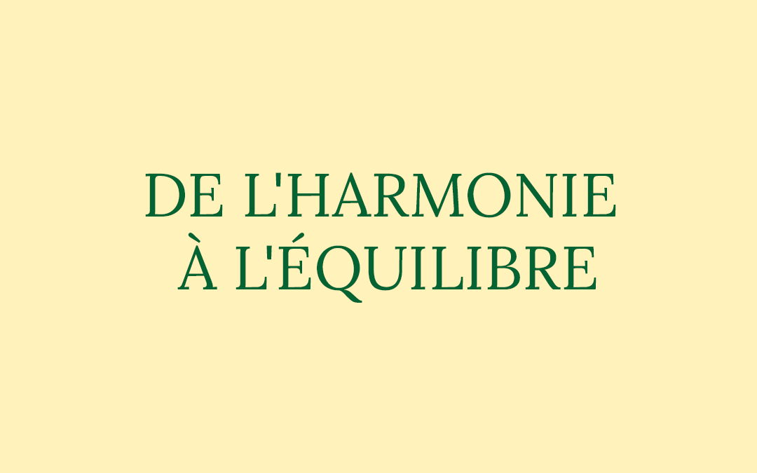 Programme 2 : de l’harmonie à l’équilibre